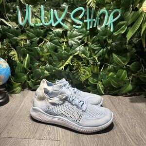 Nike Womens Free Flyknit Running Shoe Size 6.5 Hydrogen Blue Knit Sneaker 2018